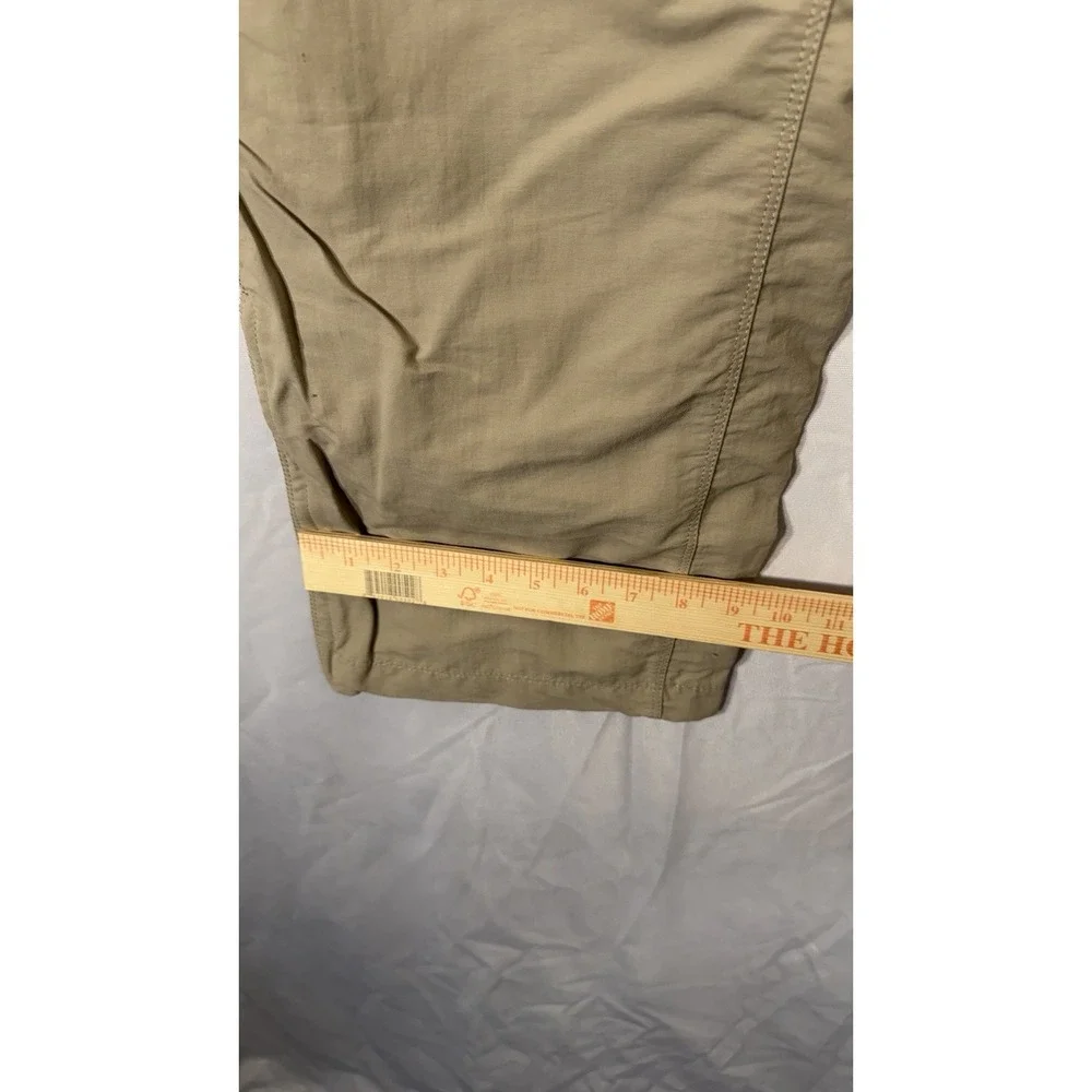 The North Face Convertible Cargo Belted Pants Mens XL Beige Work Hiking Outdoor‎